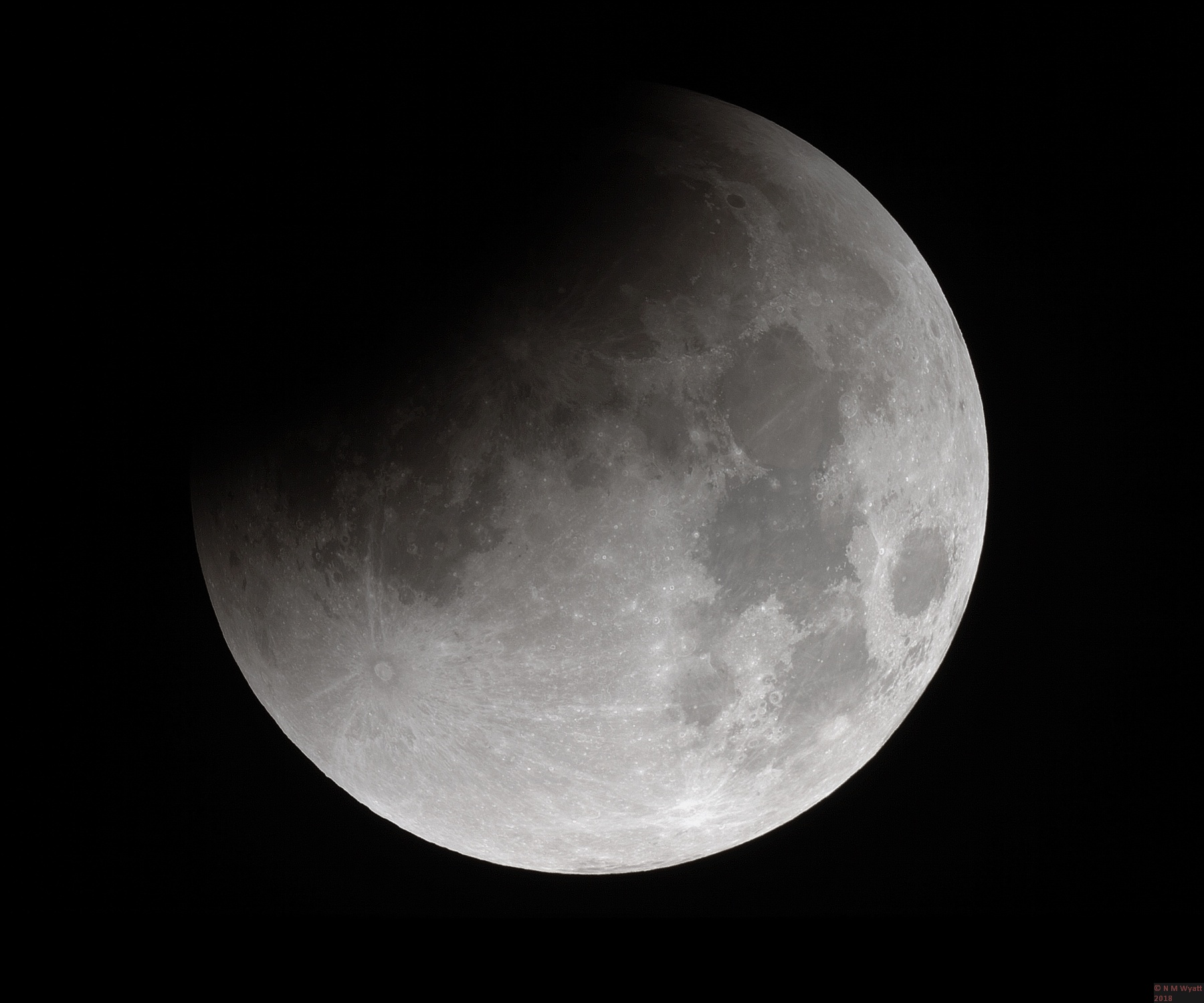 Progress of a Lunar Eclipse