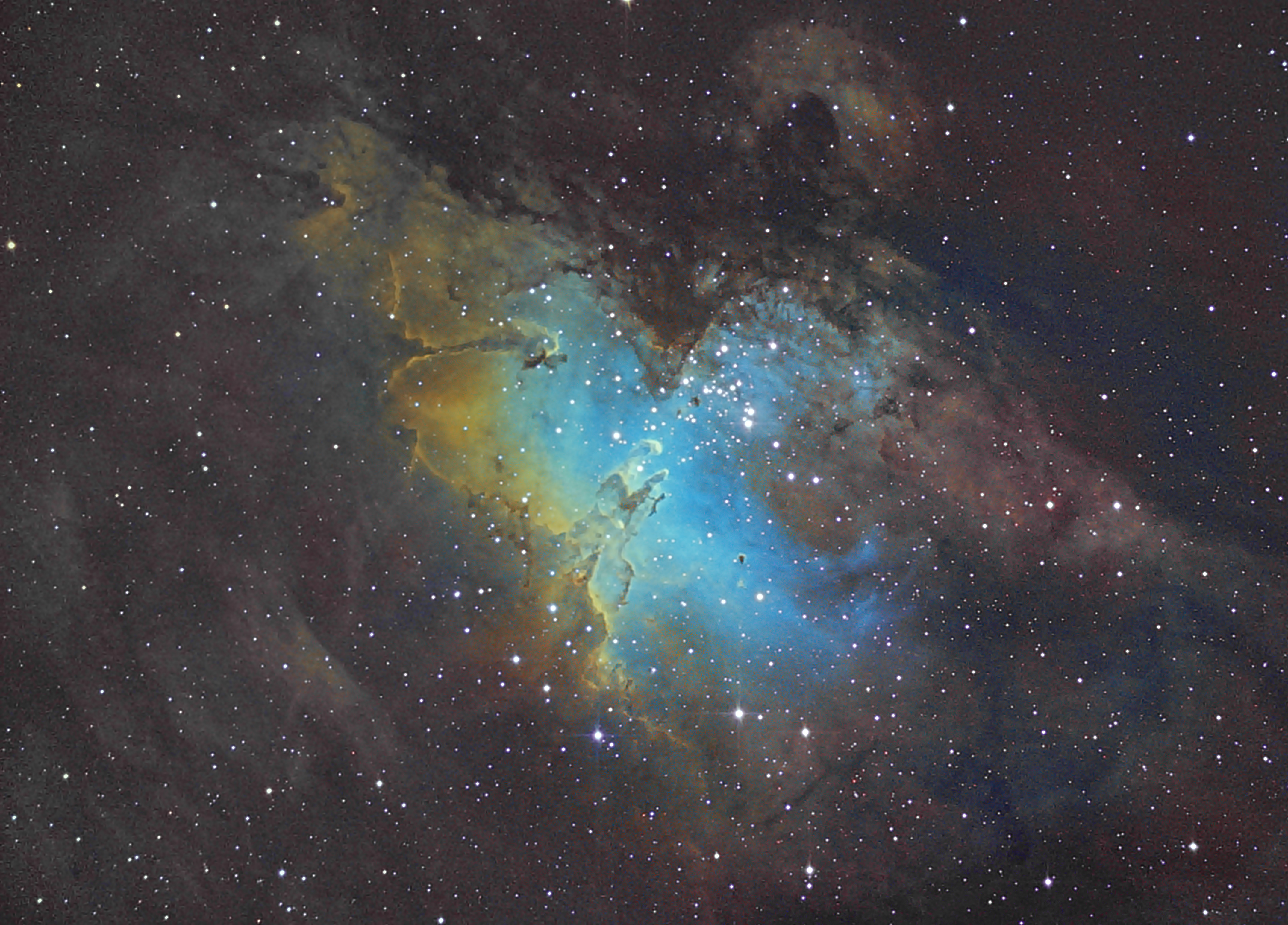 Eagle Nebula, M16 with the Pillars of Creation