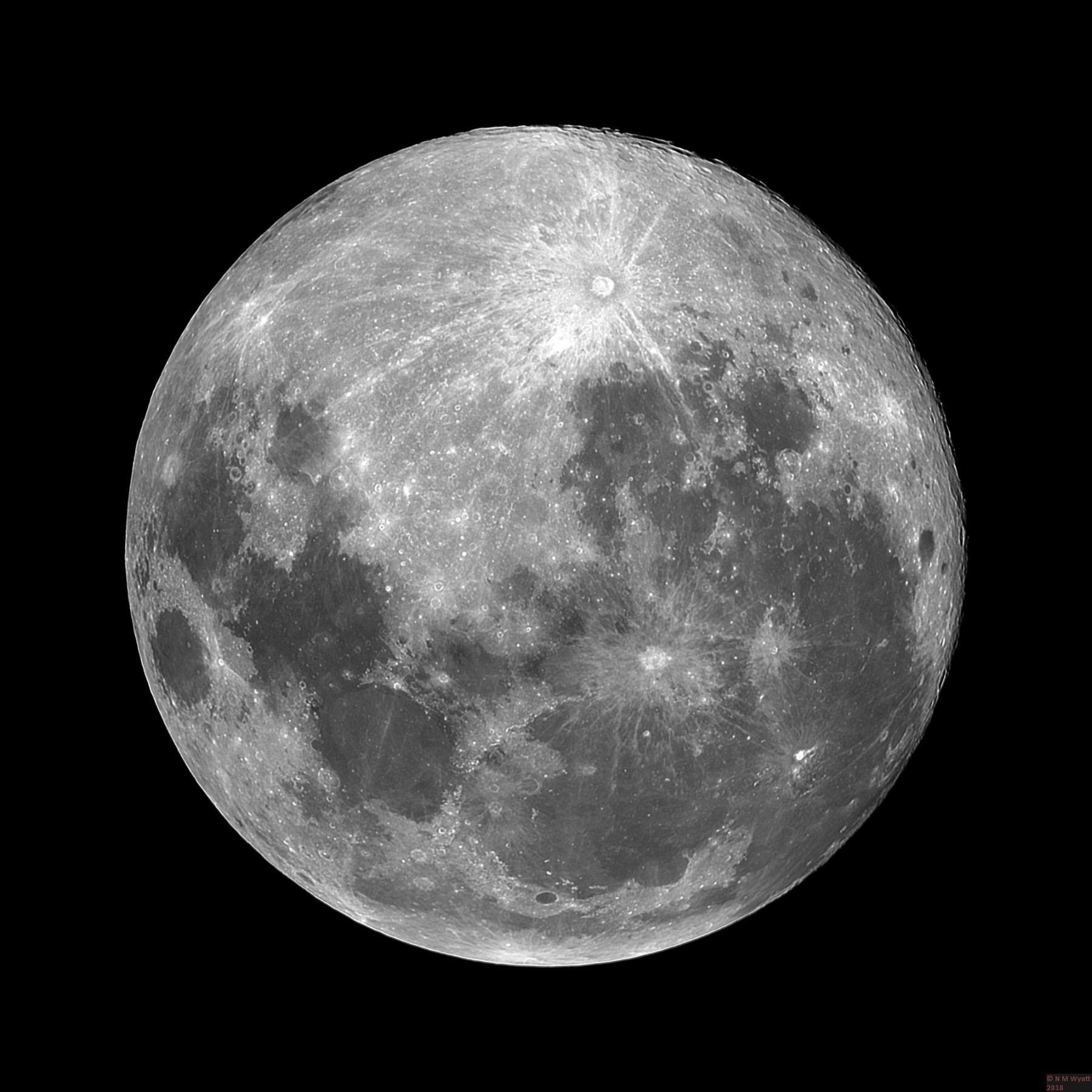 A sharp picture of the full moon