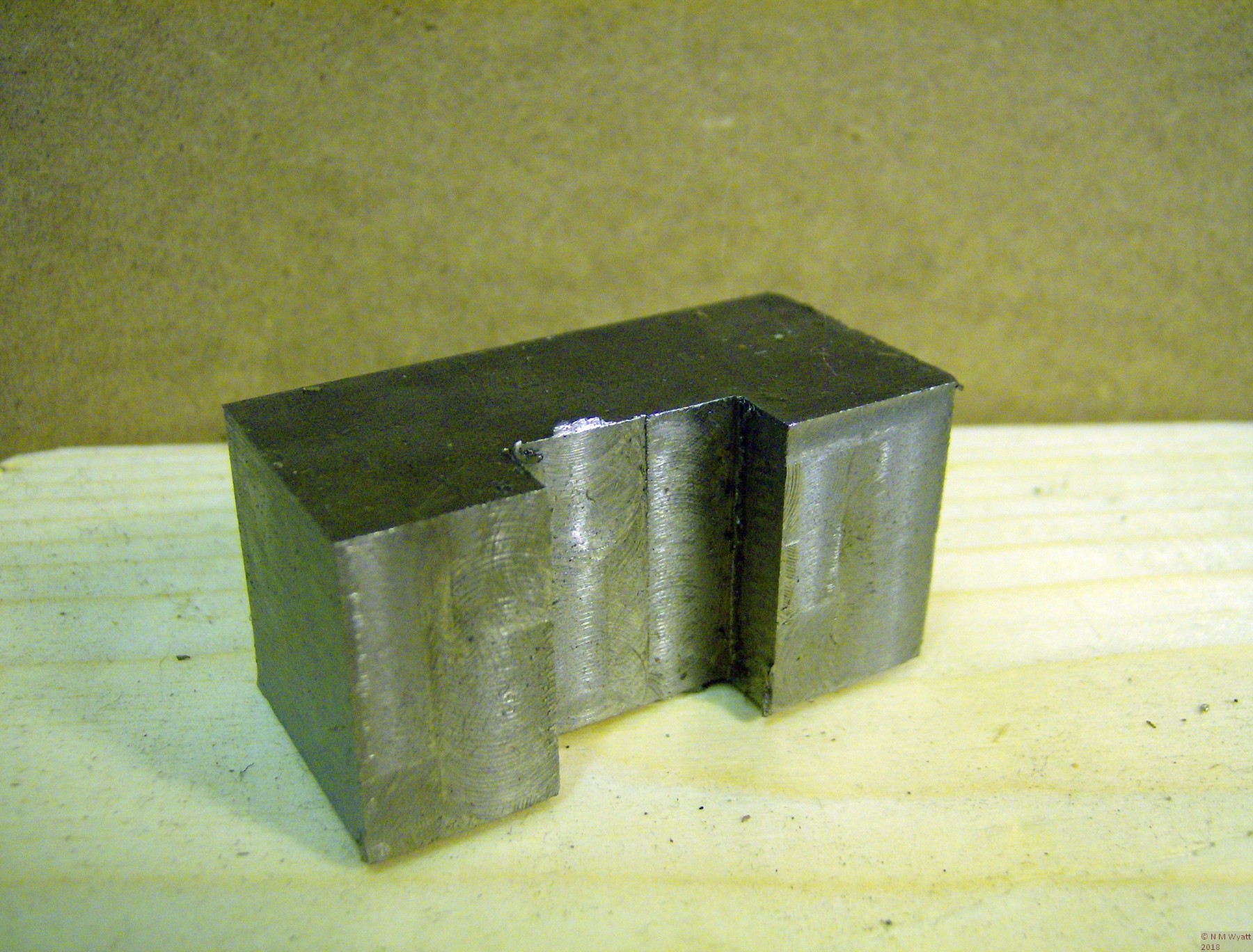 A toolholder blank, with a plain slot
