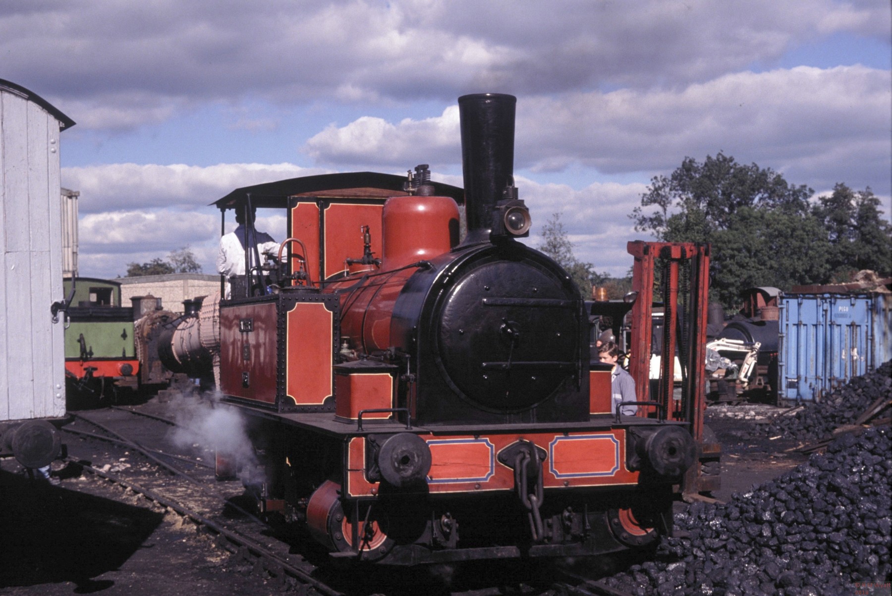 0-4-0 tank loco Captain Baxter at the Bluebell Railway in 1989