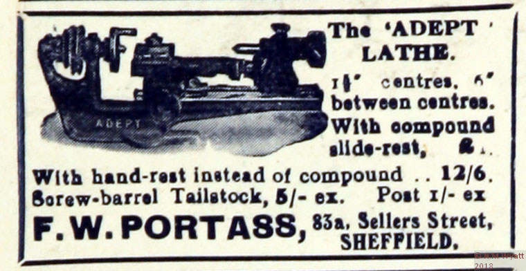 A 1932 Advert for the Adept Lathe